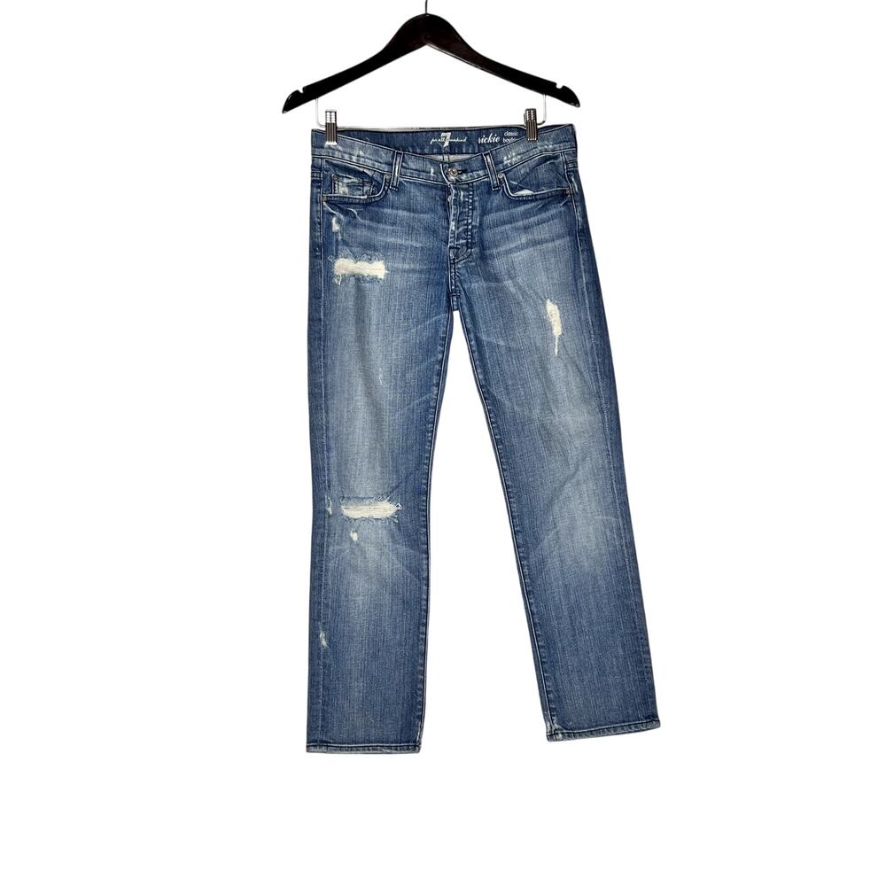 Seven For All Mankind jeans size 27 mid-rise button-fly distressed